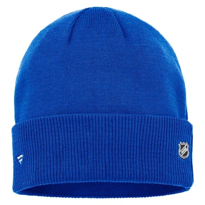 Shop Fanatics Branded Royal New York Islanders Authentic Pro Road Cuffed Knit Hat