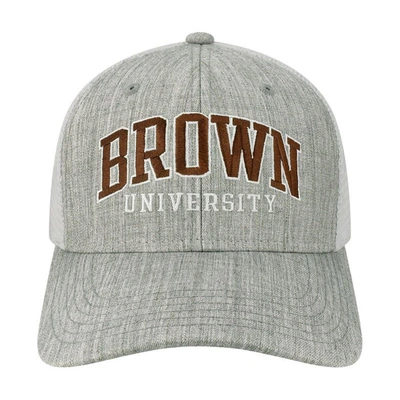Shop Legacy Athletic Heather Gray/white Brown Bears Arch Trucker Snapback Hat