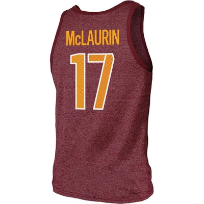 Shop Majestic Threads Terry Mclaurin Heathered Burgundy Washington Commanders Player Name & Number Tank T