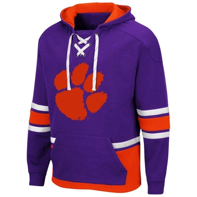 Shop Colosseum Purple Clemson Tigers Lace Up 3.0 Pullover Hoodie