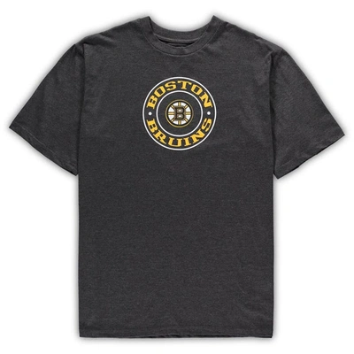 Shop Concepts Sport Black/heathered Charcoal Boston Bruins Big & Tall T-shirt & Shorts Sleep Set
