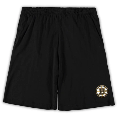 Concepts Sport Men's  Black, Heathered Charcoal Boston Bruins Big And Tall T-shirt And Shorts Sleep S In Black