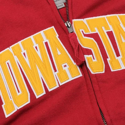 Shop Colosseum Stadium Athletic Cardinal Iowa State Cyclones Arched Name Full-zip Hoodie