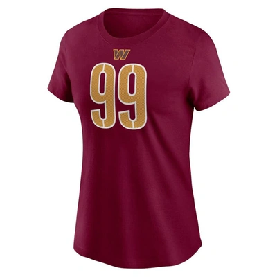 Shop Nike Chase Young Burgundy Washington Commanders Player Name & Number T-shirt