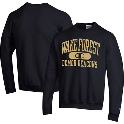Shop Champion Black Wake Forest Demon Deacons Arch Pill Sweatshirt
