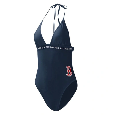 Shop G-iii 4her By Carl Banks Navy Boston Red Sox Full Count One-piece Swimsuit