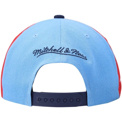 Shop Mitchell & Ness Light Blue/navy Houston Rockets Hardwood Classics On The Block Snapback Hat