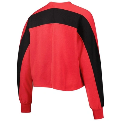 Shop Gameday Couture Scarlet Nebraska Huskers Back To Reality Colorblock Pullover Sweatshirt In Red
