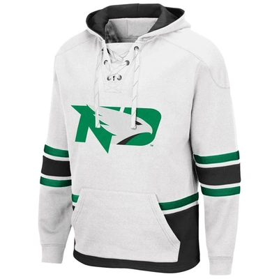 Shop Colosseum White North Dakota Lace Up 3.0 Pullover Hoodie
