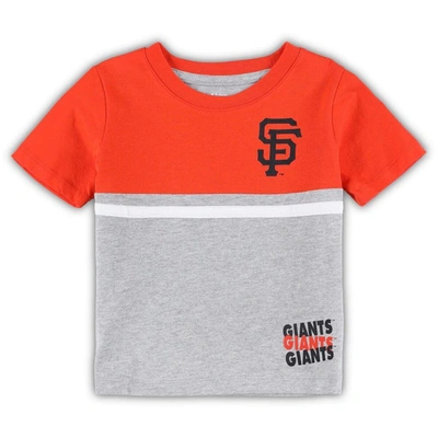 Shop Outerstuff Toddler Black/orange San Francisco Giants Batters Box T-shirt & Pants Set