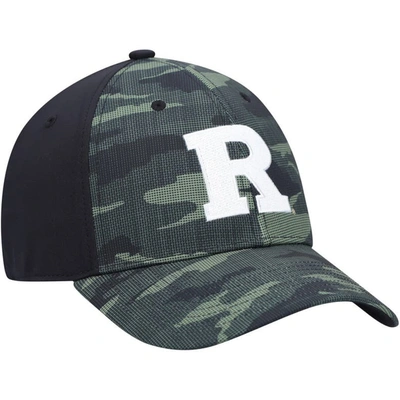 Shop Adidas Originals Adidas Camo Rutgers Scarlet Knights Military Appreciation Primegreen Flex Hat