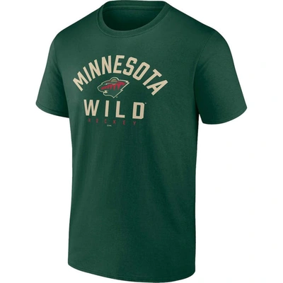Shop Fanatics Branded Green Minnesota Wild Wordmark Two-pack T-shirt Set