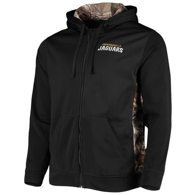 Shop Dunbrooke Black/realtree Camo Jacksonville Jaguars Decoy Tech Fleece Full-zip Hoodie
