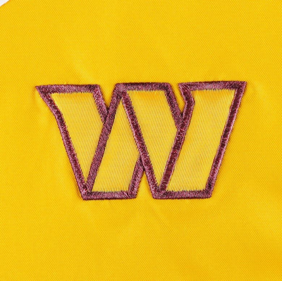 Shop Tommy Hilfiger White/gold Washington Commanders Staci Half-zip Hoodie Windbreaker Jacket