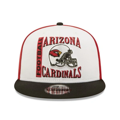 Shop New Era White/black Arizona Cardinals  Retro Sport 9fifty Snapback Hat