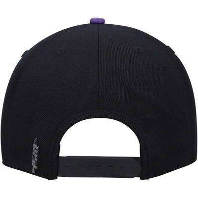Shop Pro Standard Los Angeles Lakers Black Flames Snapback Hat