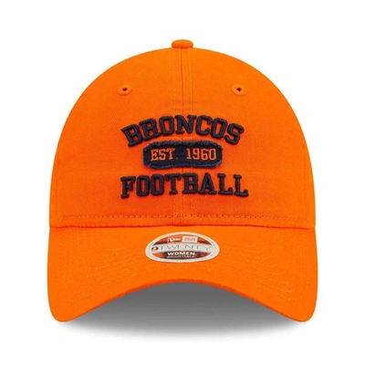 New Era Orange Denver Broncos Formed 9twenty Adjustable Hat In Orange