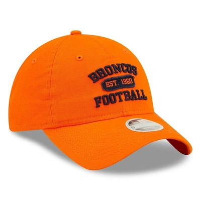 New Era Orange Denver Broncos Formed 9twenty Adjustable Hat In Orange