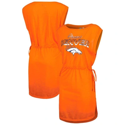 Shop G-iii 4her By Carl Banks Orange Denver Broncos G.o.a.t. Swimsuit Cover-up