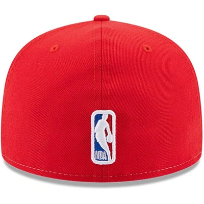 Shop New Era White/red Atlanta Hawks Back Half 9fifty Fitted Hat