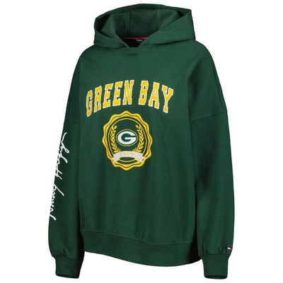 Shop Tommy Hilfiger Green Green Bay Packers Becca Drop Shoulder Pullover Hoodie