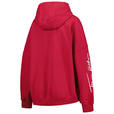 Shop Tommy Hilfiger Cardinal Arizona Cardinals Becca Drop Shoulder Pullover Hoodie