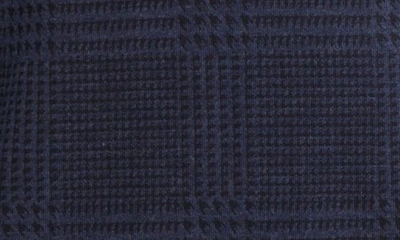 Shop Polo Ralph Lauren Plaid Double Knit Quarter Zip Pullover In Winter Navy Hthr Pow