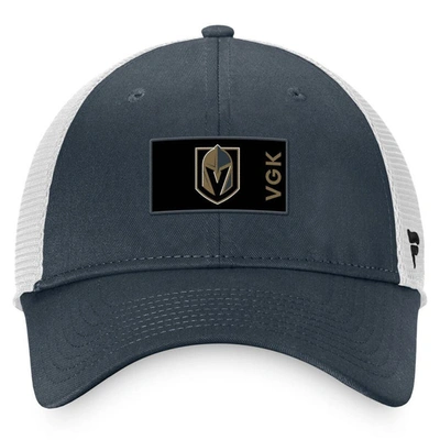 Shop Fanatics Branded Charcoal/white Vegas Golden Knights Authentic Pro Rink Trucker Snapback Hat