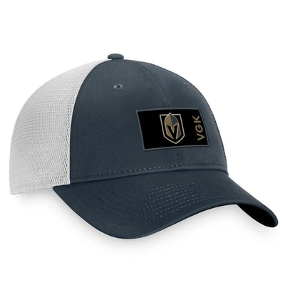 Shop Fanatics Branded Charcoal/white Vegas Golden Knights Authentic Pro Rink Trucker Snapback Hat