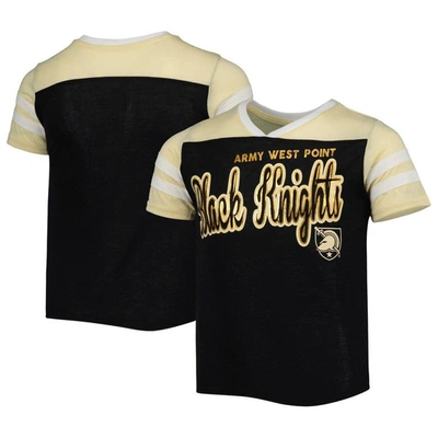 Shop Colosseum Girls Youth  Black Army Black Knights Practically Perfect Striped T-shirt