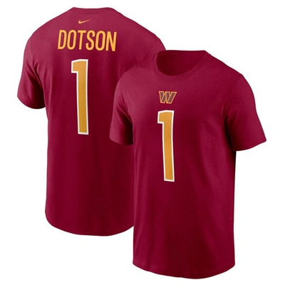 Shop Nike Jahan Dotson Burgundy Washington Commanders Player Name & Number T-shirt
