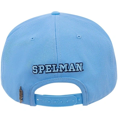 Shop Pro Standard Light Blue Spelman College Jaguars Evergreen Spelman College Snapback Hat