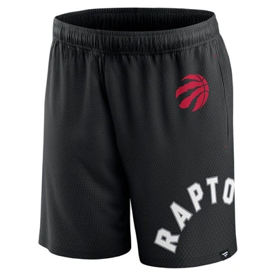 Shop Fanatics Branded Black Toronto Raptors Free Throw Mesh Shorts