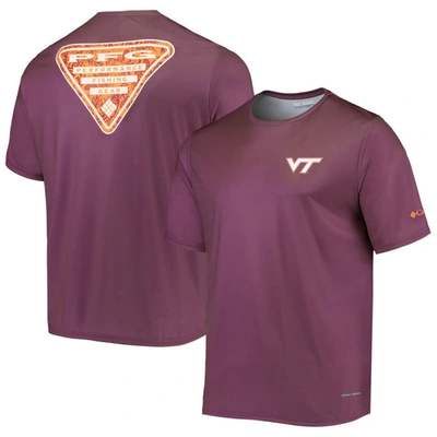 Shop Columbia Maroon Virginia Tech Hokies Terminal Tackle Omni-shade T-shirt