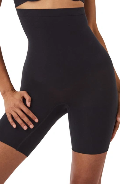 Shop Spanx ® Everyday Shaping High Waist Mid-thigh Shorts In Very Black