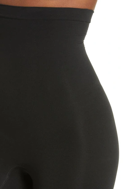 Spanx Everyday Shaping High Waist Mid-thigh Shorts In Very Black