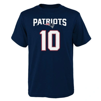 Shop Outerstuff Youth Mac Jones Navy New England Patriots Mainliner Name & Number T-shirt