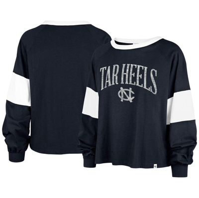 Shop 47 '  Navy North Carolina Tar Heels Upside Rhea Raglan Long Sleeve T-shirt