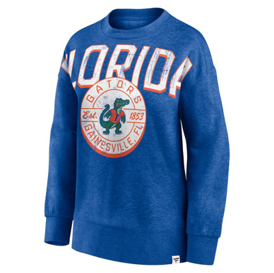Fanatics Branded Heathered Royal Florida Gators Jump Distribution Pullover Sweatshirt In Heather Royal