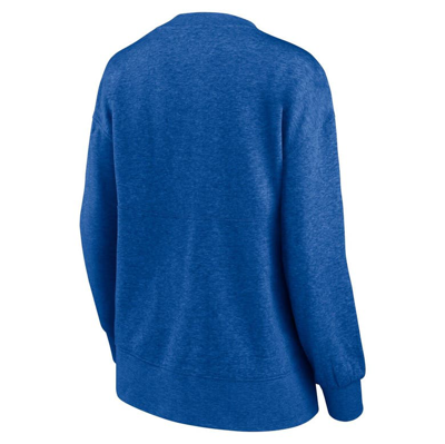 Fanatics Branded Heathered Royal Florida Gators Jump Distribution Pullover Sweatshirt In Heather Royal