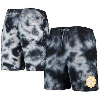 Shop New Era Black Pittsburgh Steelers Tie-dye Shorts