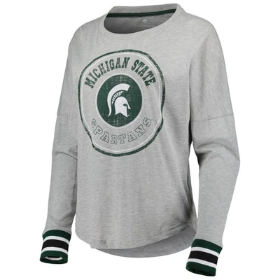 Shop Colosseum Heathered Gray Michigan State Spartans Andy Long Sleeve T-shirt In Heather Gray