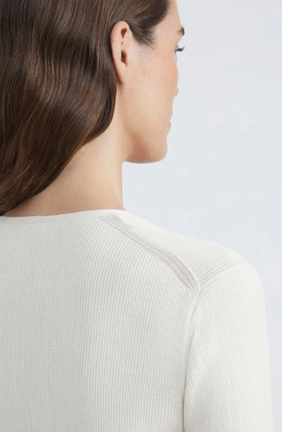 Lafayette 148 Open Front Crop Cardigan In Cloud