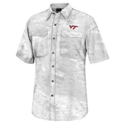 Shop Colosseum White Virginia Tech Hokies Realtree Aspect Charter Full-button Fishing Shirt