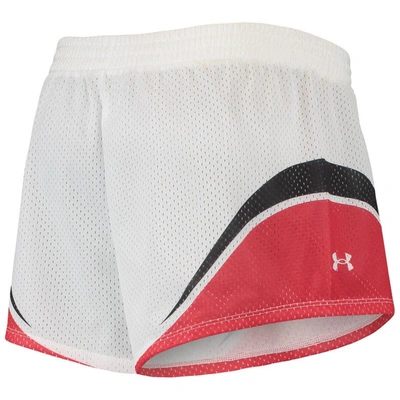 Shop Under Armour White/red Maryland Terrapins Mesh Shorts