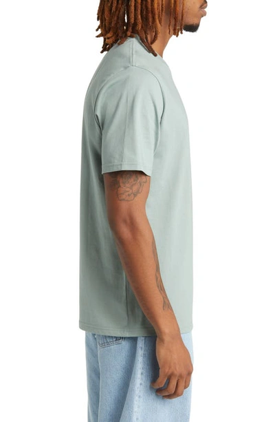 Shop Carhartt Logo Pocket T-shirt In Glassy Teal