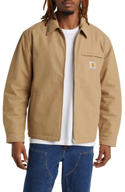 Shop Carhartt Madera Reversible Jacket In Leather / Black