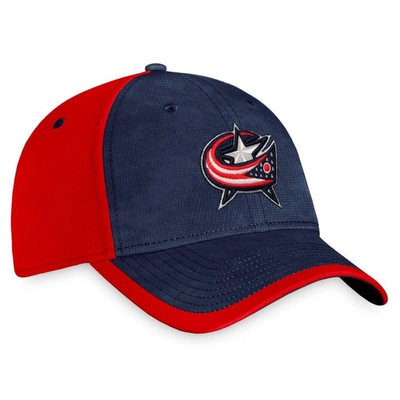 Shop Fanatics Branded Navy/red Columbus Blue Jackets Authentic Pro Rink Camo Flex Hat