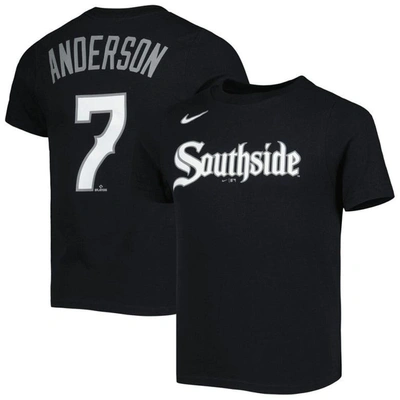 Shop Nike Preschool  Tim Anderson Black Chicago White Sox City Connect Name & Number T-shirt
