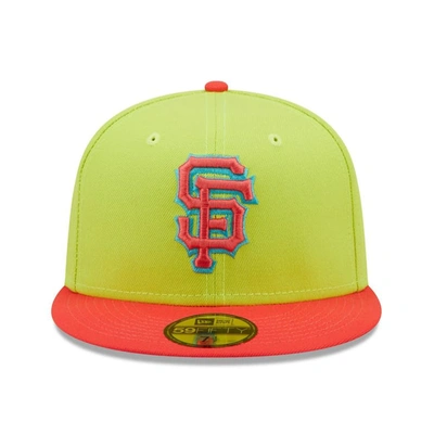 Shop New Era Green/red San Francisco Giants Cyber Highlighter 59fifty Fitted Hat